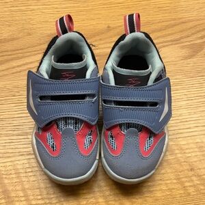 Toddler Lightweight Sneakers in Blue and Red - Easy Velcro Straps
